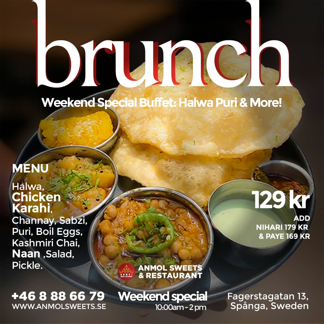 Anmol breakfast buffet spread