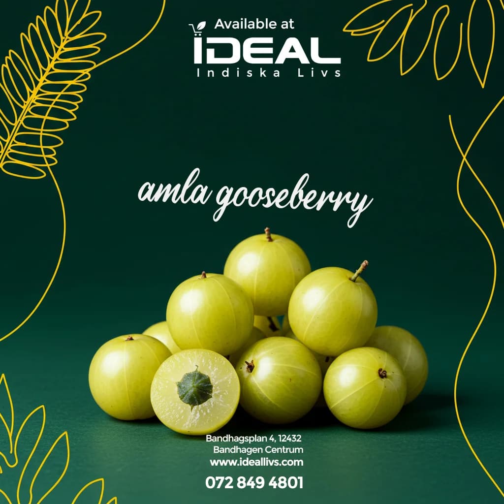 Amla and Indian produce at Ideal Indiska Livs